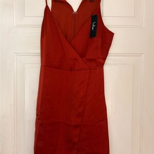 Lulu's Orange Wrap Dress